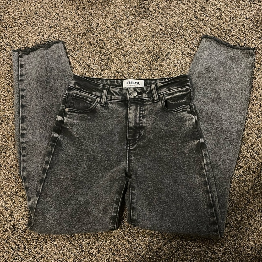 RSQ Women’s Washed Black Ripped Jeans Size 23